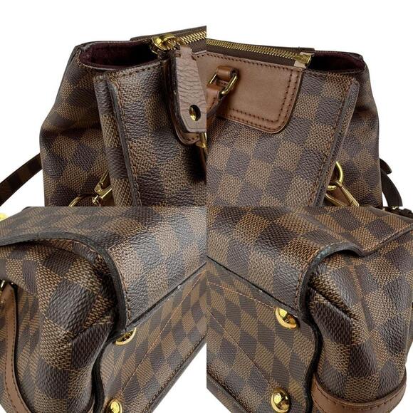 Louis Vuitton Canvas Bag Shoulder Ebene Greenwich Brown Damier - Picture 2 of 2